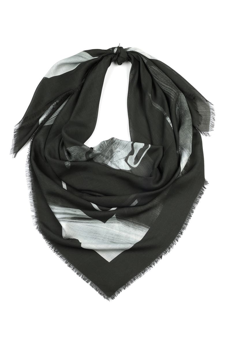 AllSaints Arches Ramskull Square Scarf, Main, color, 