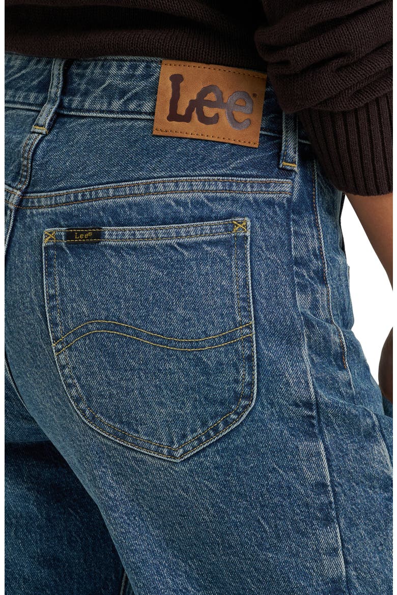 Rider Low Slung High Rise Raw Hem Barrel Leg Jeans, Alternate, color, GOING FORWARD
