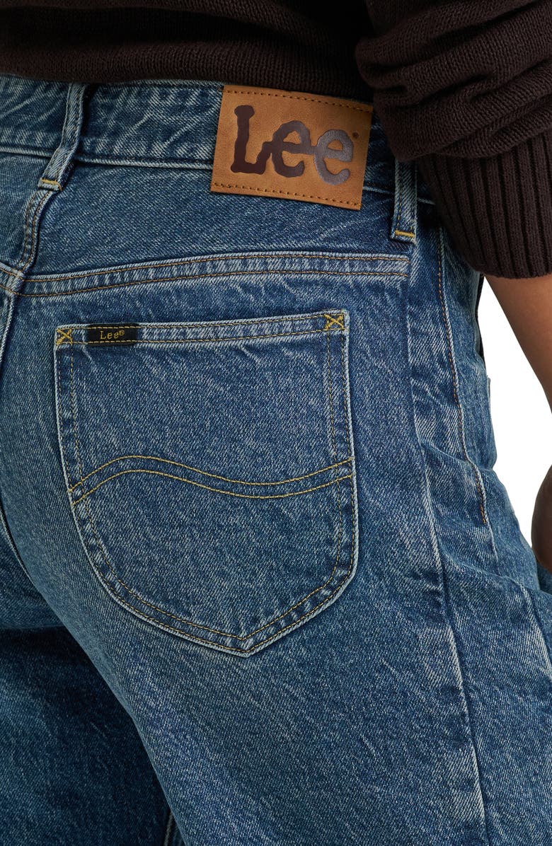 Lee Rider Low Slung Raw Hem Barrel Leg Jeans, Alternate, color, Going Forward