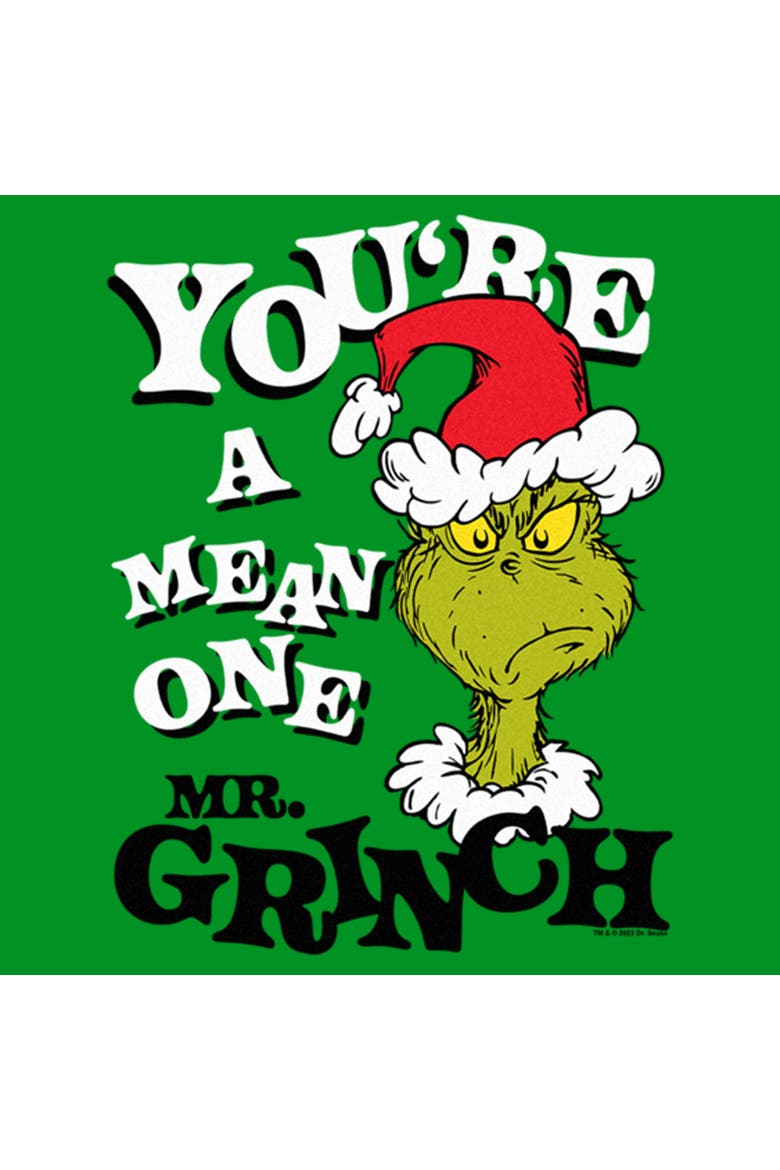 Boy's The Grinch Christmas Mean One  Graphic T-Shirt, Alternate, color, Kelly Green