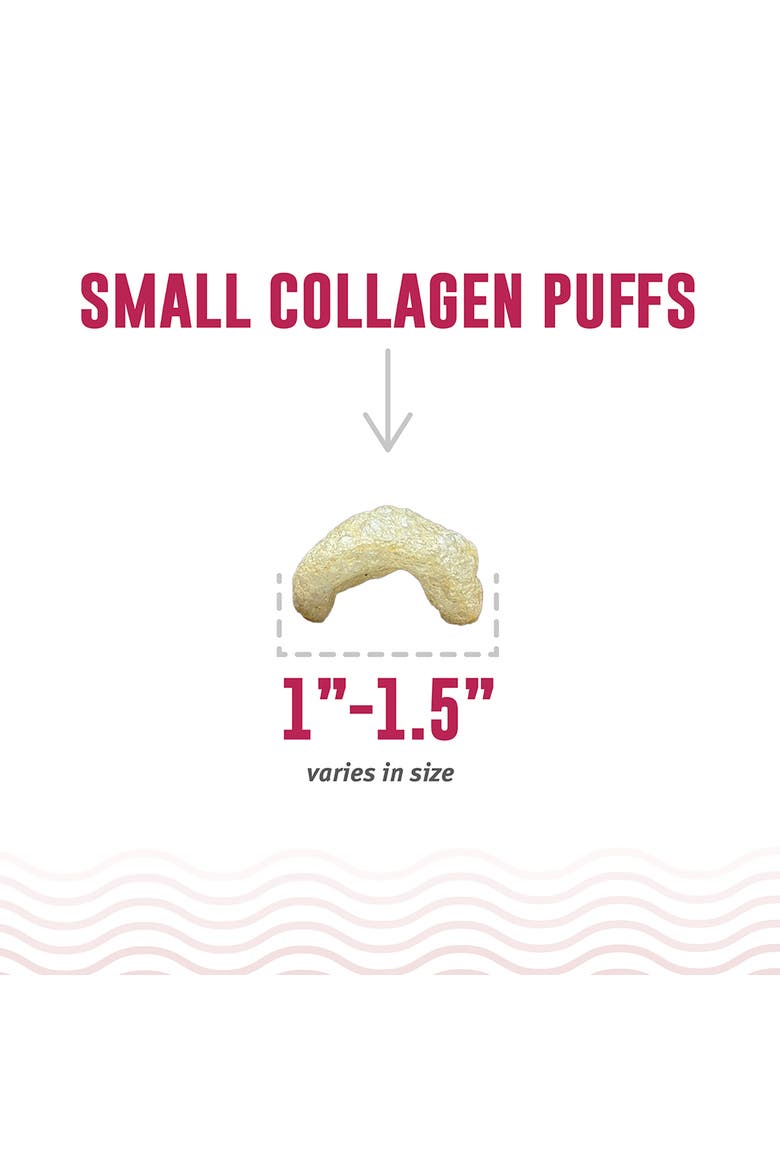 Collagen Puffs Baked Beef Collagen With Cod Skin .5oz Bag, Alternate, color, Multicolored
