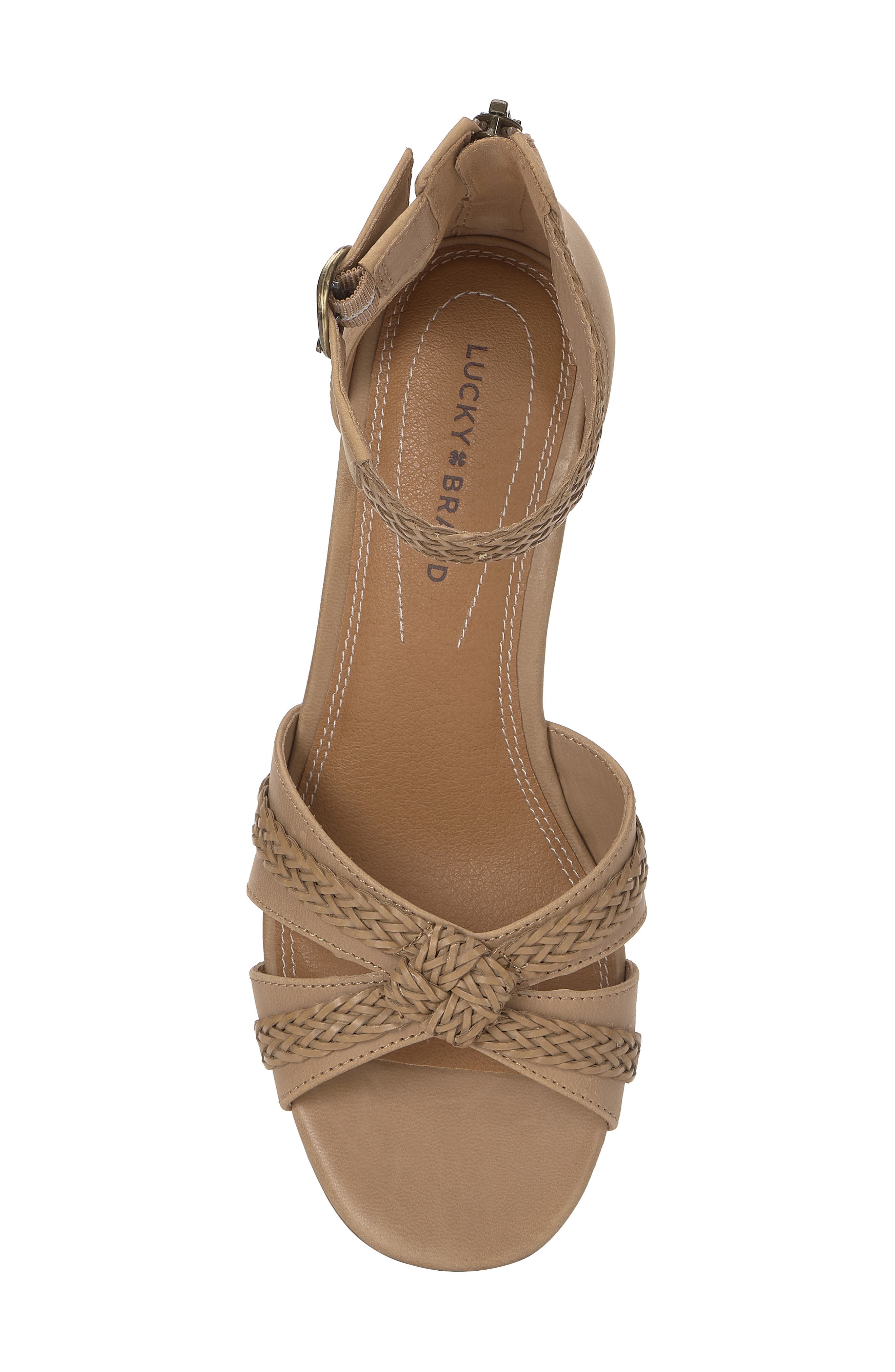 Lucky Brand Jaelah Wedge Sandal, Alternate, color, Cortado Sumhaz