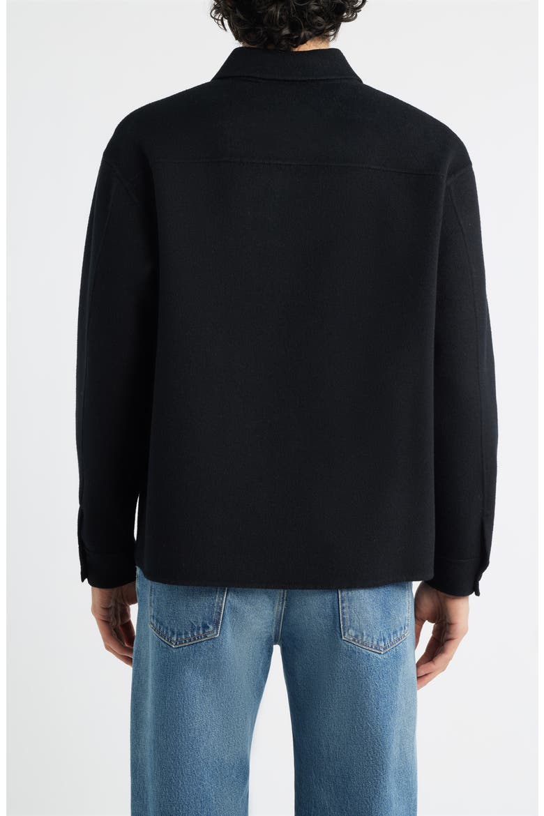 Double Face Wool Shirt Jacket, Alternate, color, BLACK