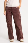 Fade Out Loud Low Rise Wide Leg Poplin Cargo Pants