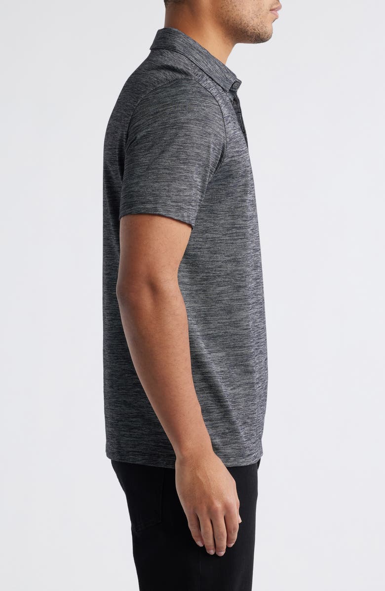 Robert Barakett Payne Space Dye Jacquard Polo, Alternate, color, Black