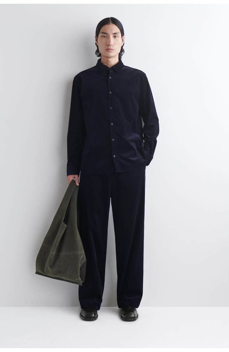 COS Corduroy Relaxed-fit Wide-leg Trousers, Main, color, Navy
