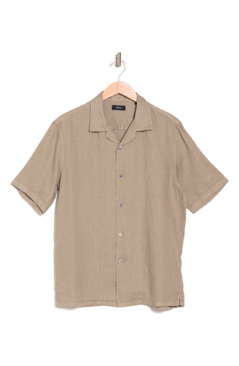 Theory Daze Linen Shirt, Alternate, color, Viola