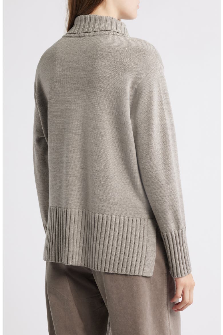 Turtleneck Merino Wool Sweater, Alternate, color, DOVE
