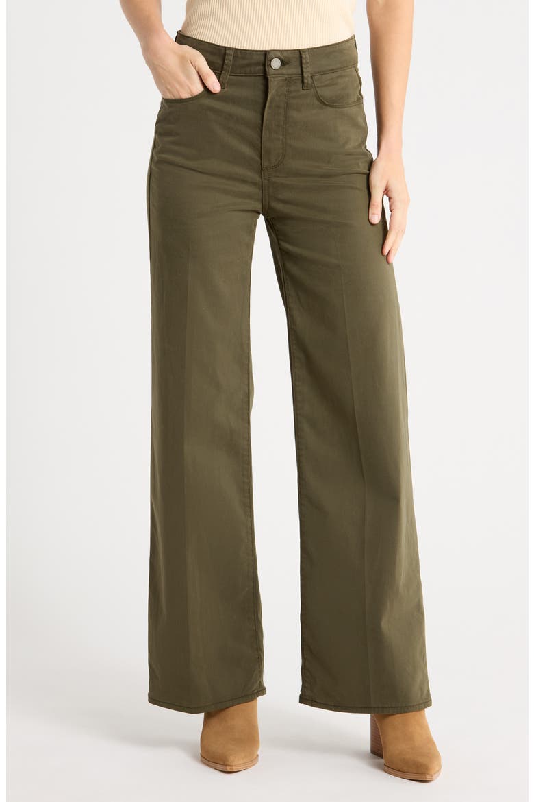 Kelsie High Waist Wide Leg Jeans, Main, color, GREEN MOSS