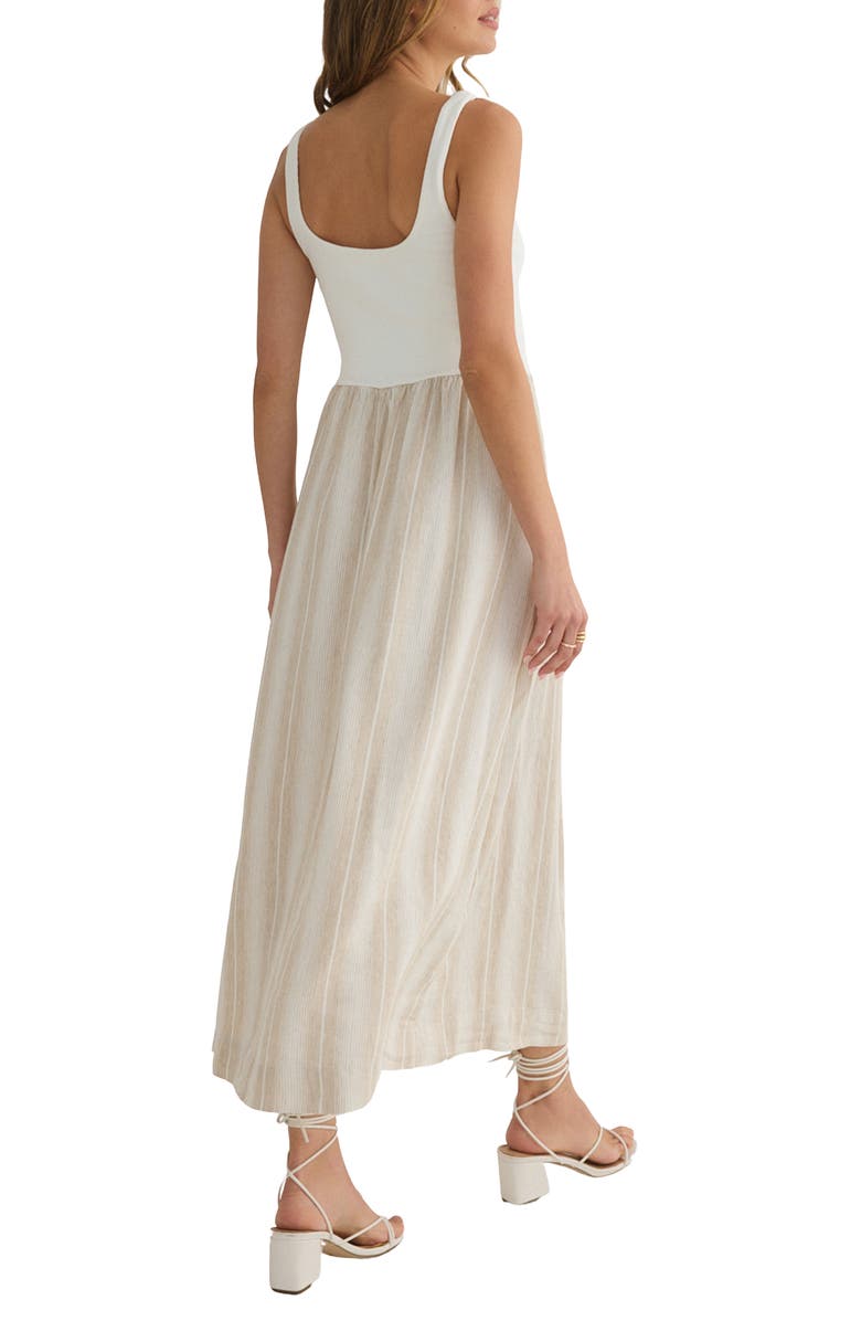 Bella Dahl Stripe Mixed Media Tank Dress, Alternate, color, 
