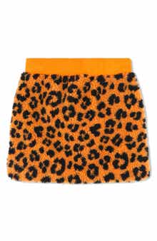 KENZO Kids' Leopard Spot Faux Fur Skirt