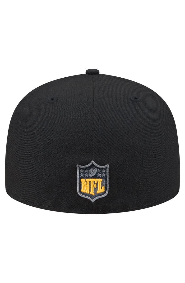 New Era Men's New Era  Black Green Bay Packers Color Pop 59FIFTY Fitted Hat, Alternate, color, Black