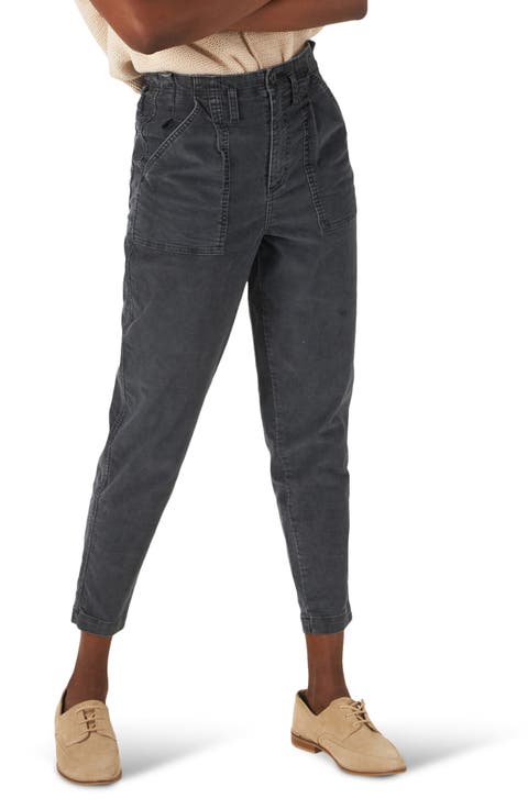 Lady Lee Paperbag Waist Utility Crop Jeans