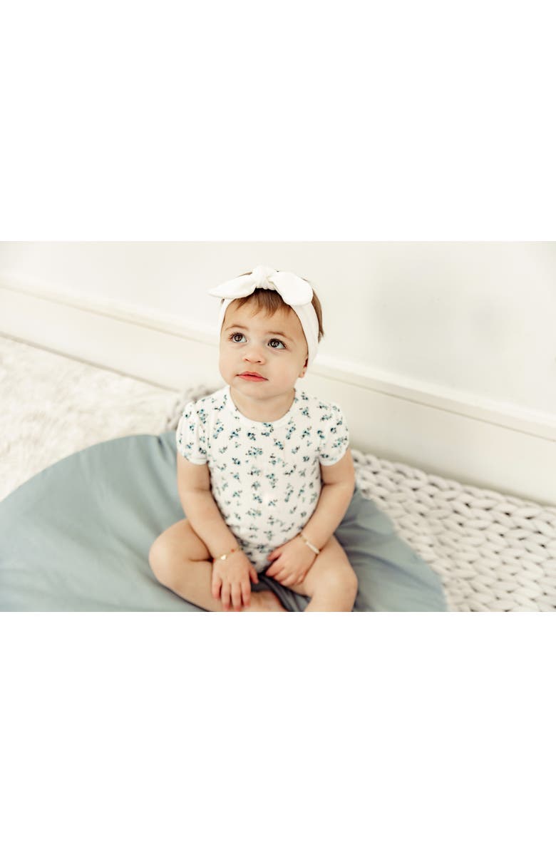 Bebe Bella Floral Delight Short Sleeve Top and Bottom Set, Alternate, color, Blue