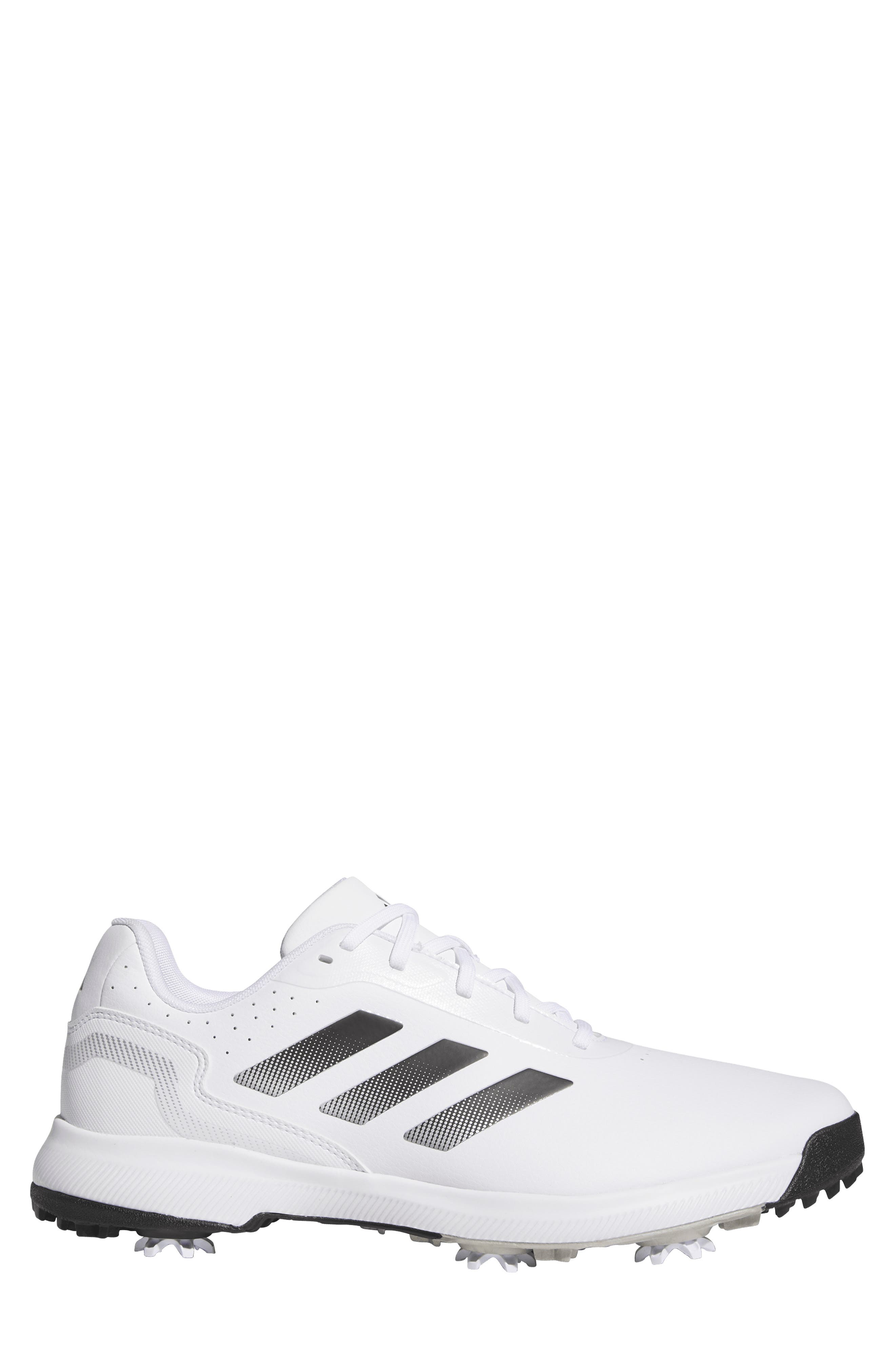 adidas Traxion Response Spikeless Golf Shoe, Alternate, color, White/ Black