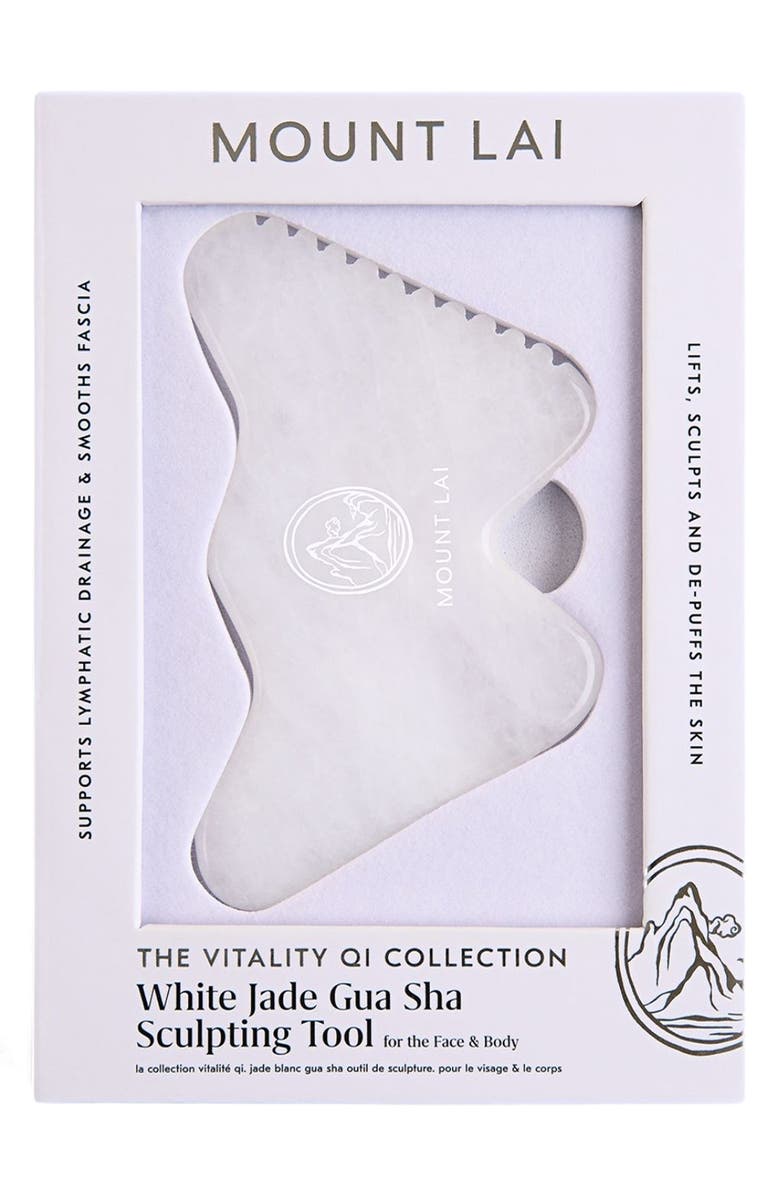 MOUNT LAI Vitality Qi White Jade Gua Sha Sculpting Tool, Alternate, color, White