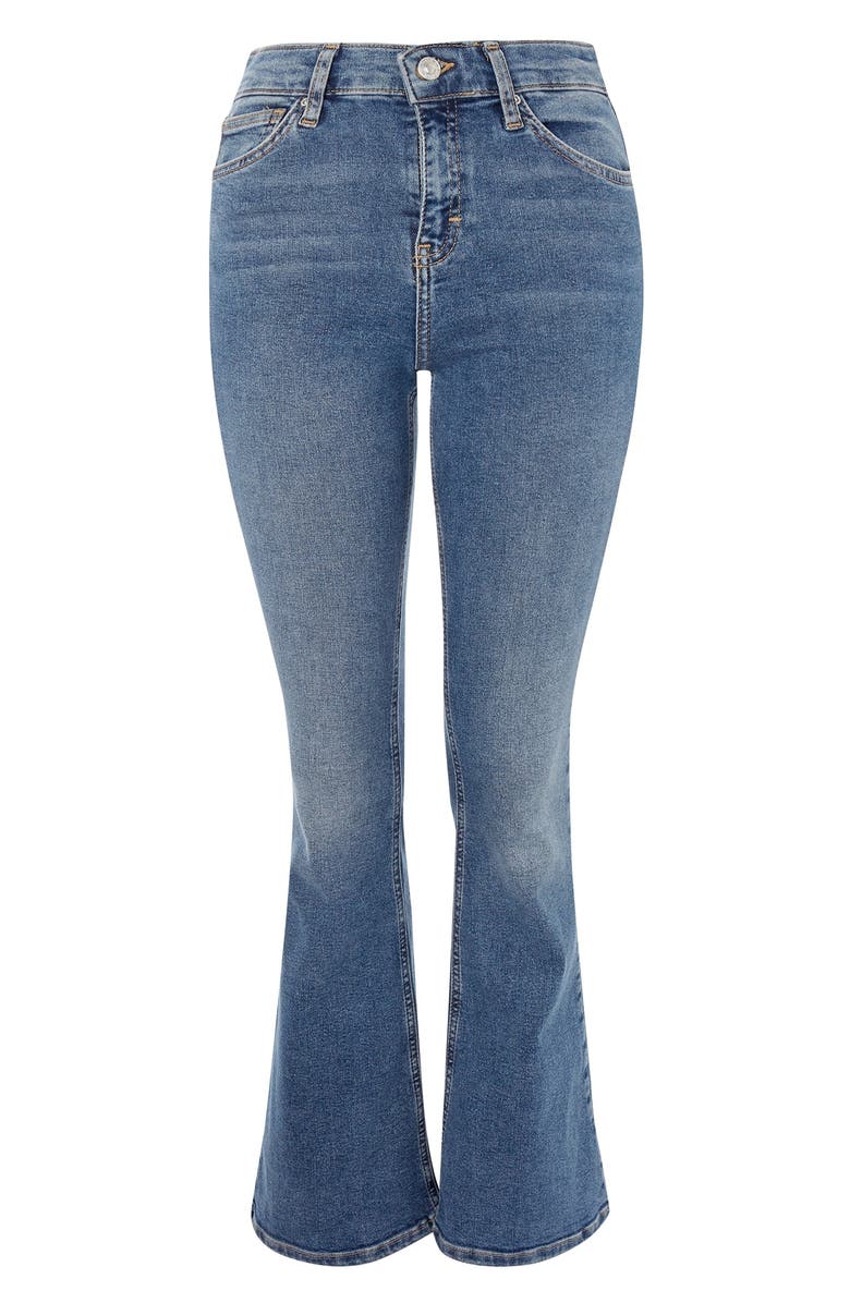 Topshop Jamie High Waist Flare Leg Jeans, Alternate, color,