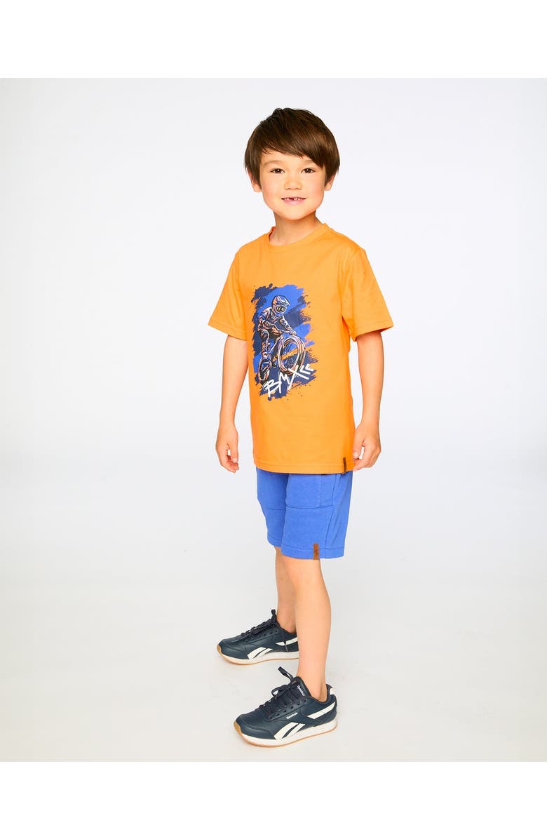 Deux par Deux Organic Cotton Jersey Bmx T-Shirt, Alternate, color, Orange