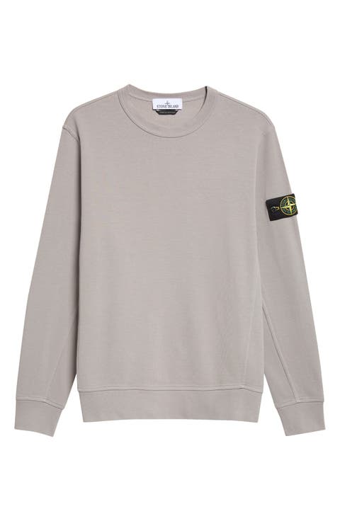 Compass Logo Patch Cotton Crewneck Sweatshirt