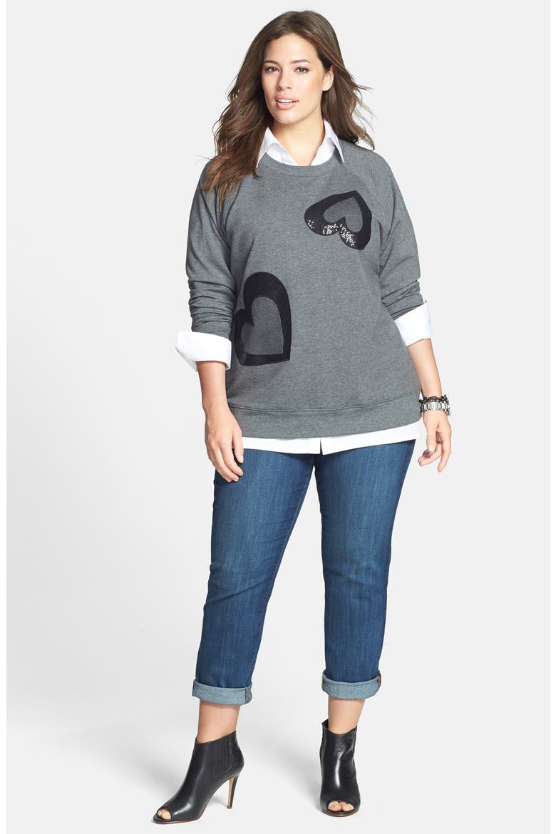 'Tanya' Cuff Slim Boyfriend Jeans, Alternate, color, CLARKSTON
