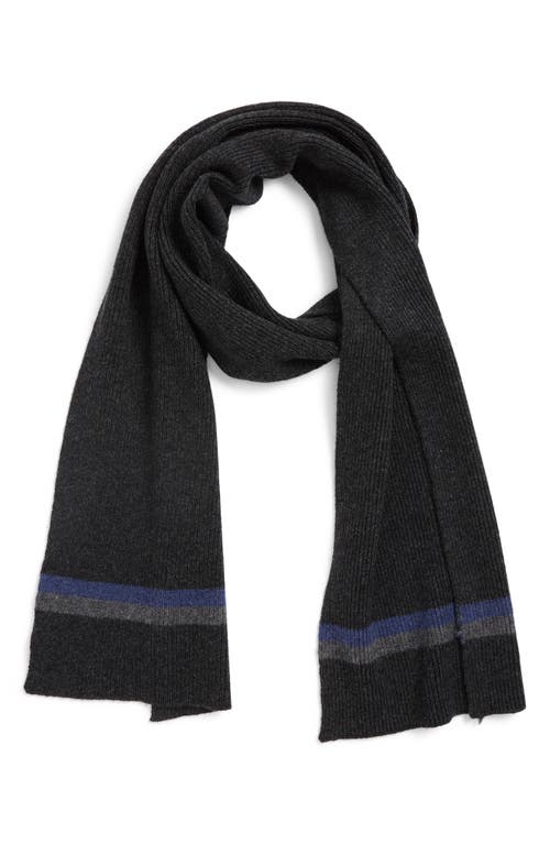 Robert Barakett Tipped Wool And Cashmere Scarf In Black