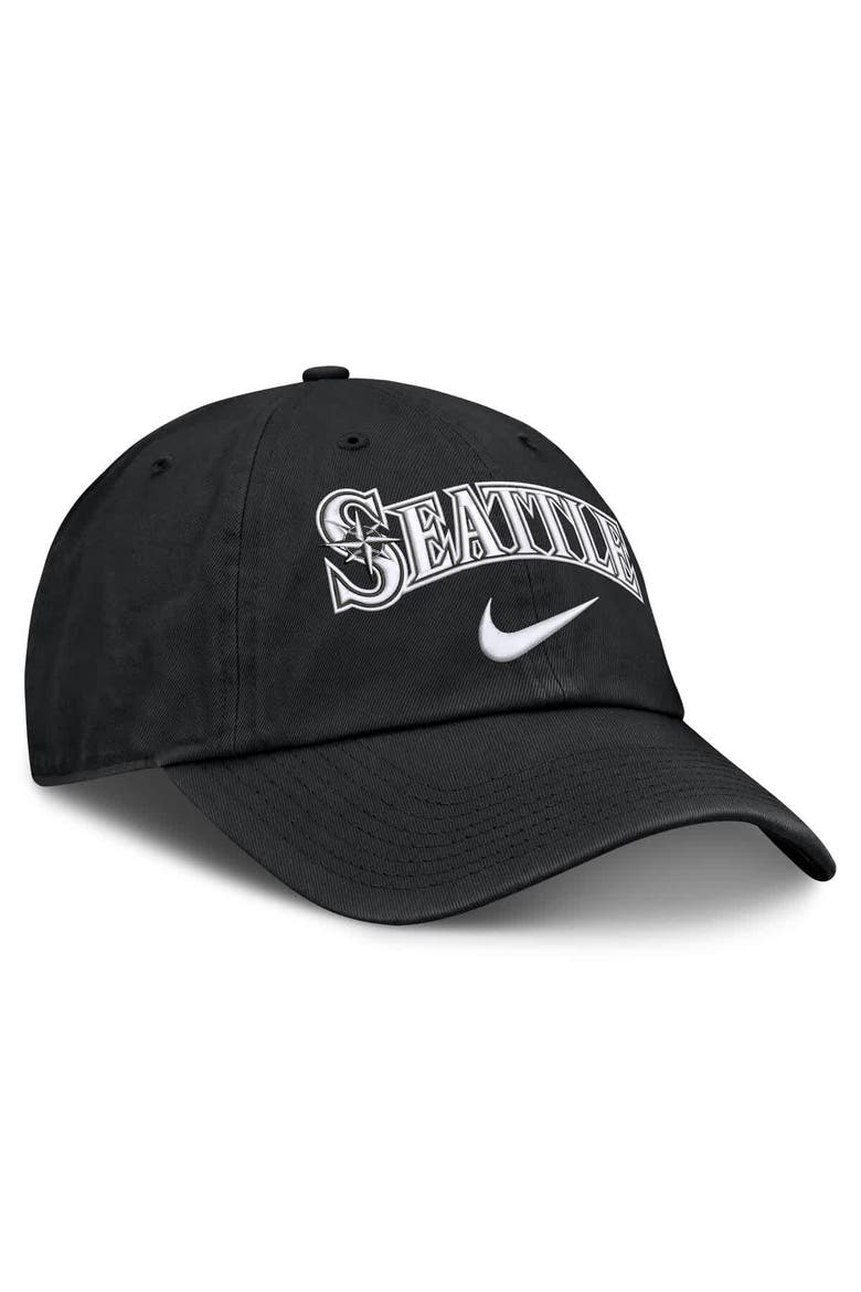 Men's Nike  Black Seattle Mariners Primetime Club Adjustable Hat, Alternate, color, Black