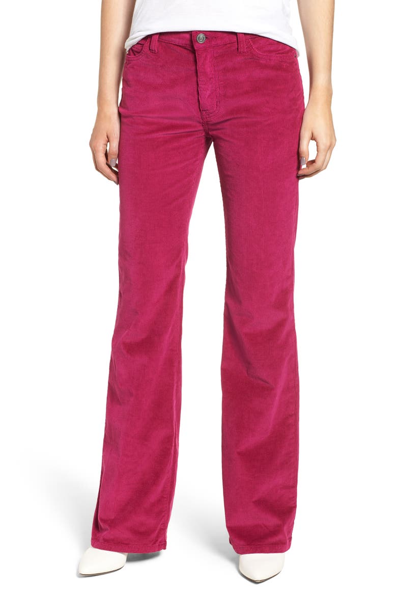 The Jarvis High Waist Corduroy Bootcut Pants, Main, color, WILD ASTER