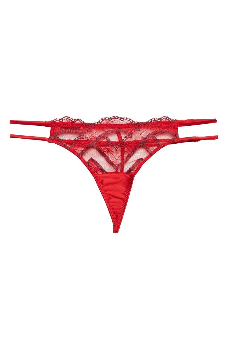 Fleur Du Mal Hendrix Embroidered G-String, Main, color, 