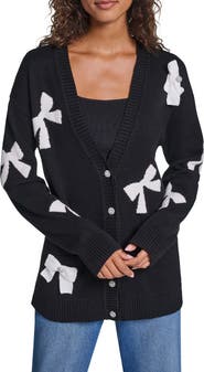 KARL LAGERFELD PARIS Bow Cardigan