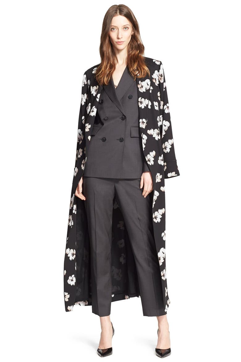 Double Breasted Wool Suiting Jacket, Alternate, color, GREY PHANTOM