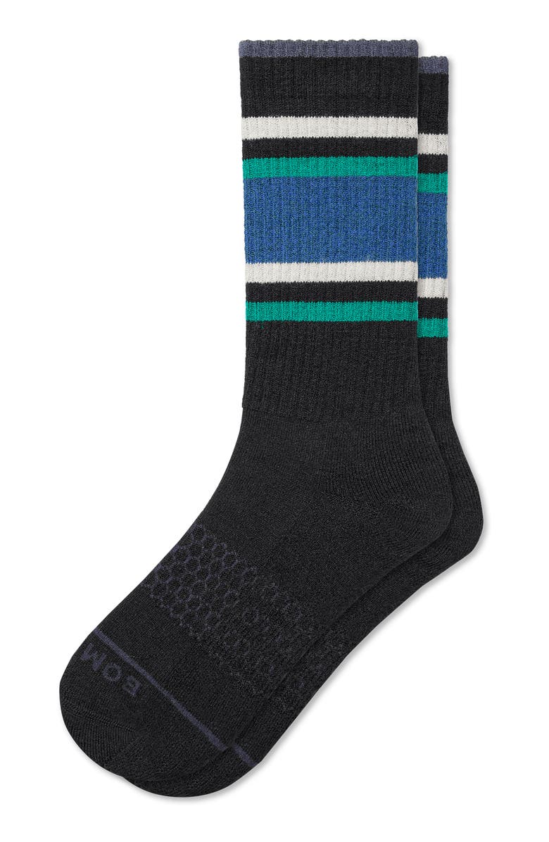 Bombas Multistripe Marl Wool Blend Crew Socks, Main, color, 