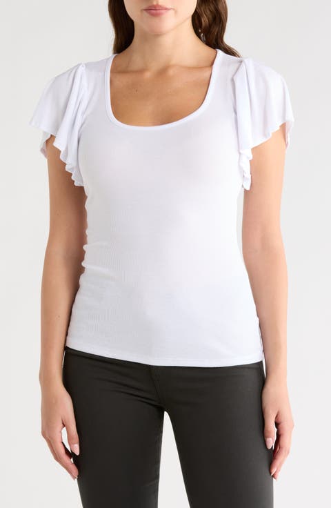 Sisley Flutter Sleeve T-Shirt