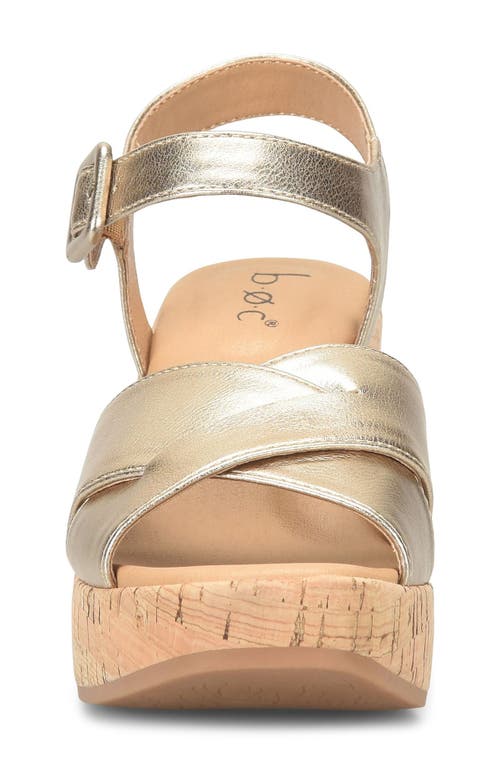 B O C By Børn Leight Platform Sandal In Champagne