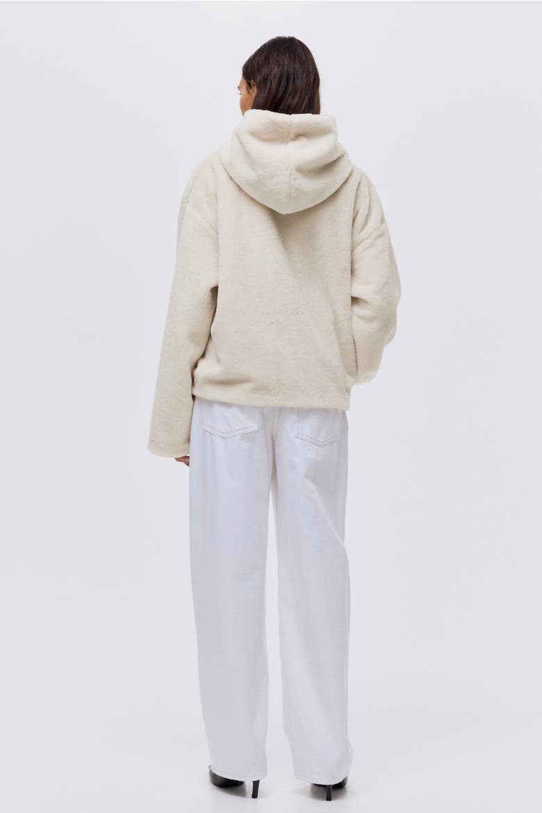 Zip-through Hoodie, Alternate, color, Cream