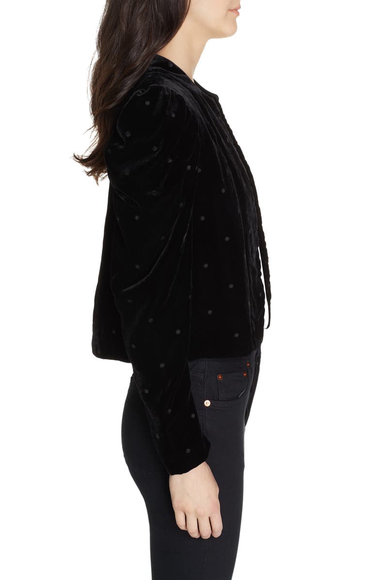 Ulla Johnson Orli Dot Velvet Blazer, Alternate, color,