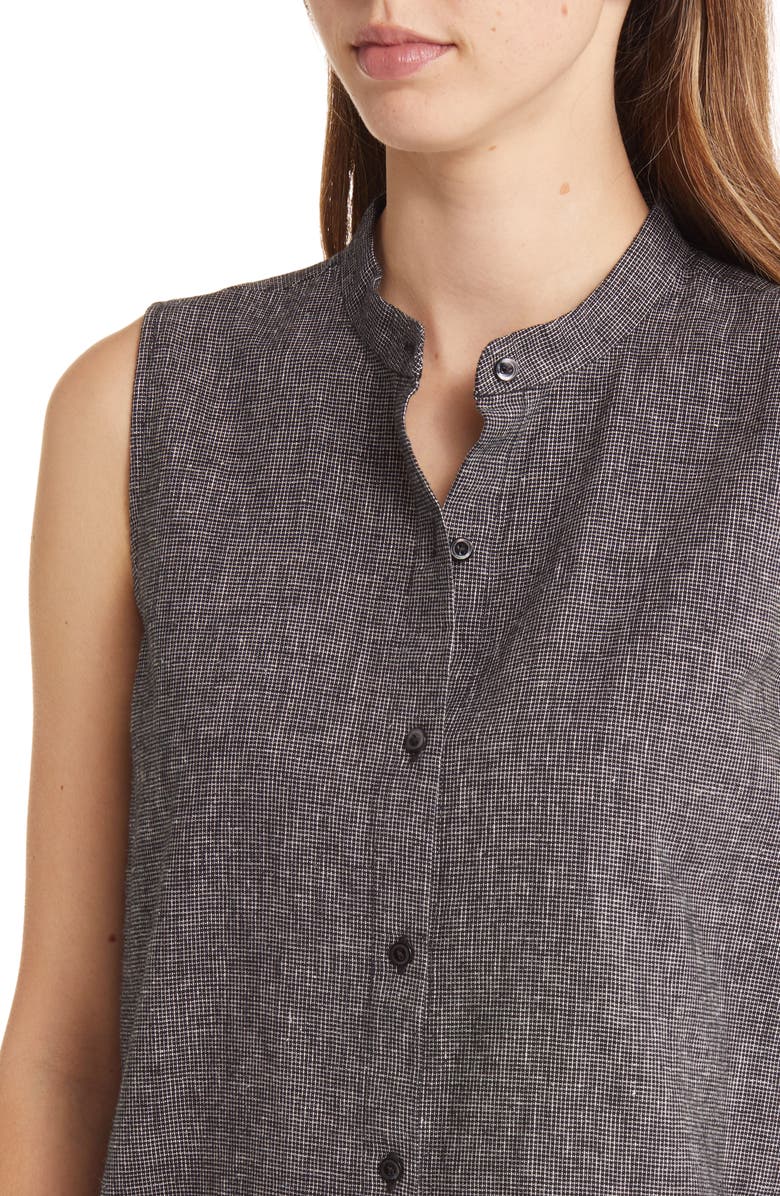 Eileen Fisher Longline Hemp & Organic Cotton Button-Up Shirt, Alternate, color, 