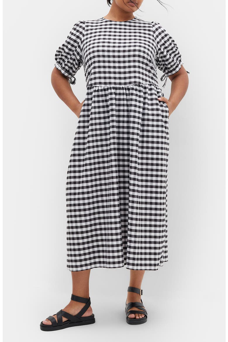 Valley Check Maxi Dress, Main, color, BLACK GINGHAM