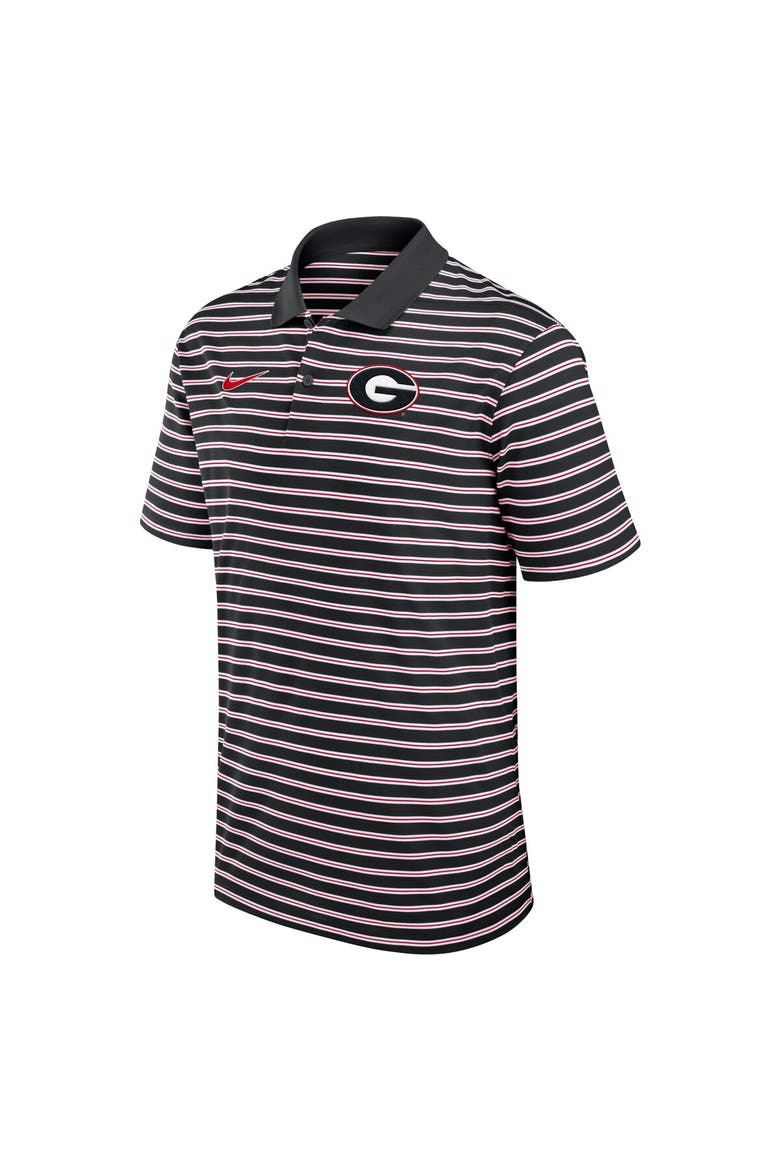 Men's Nike Black/White Georgia Bulldogs Primetime Victory Striped Performance Polo, Alternate, color, Black