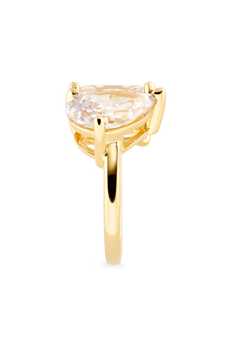 Cubic Zirconia Cocktail Ring, Alternate, color, GOLD CLEAR