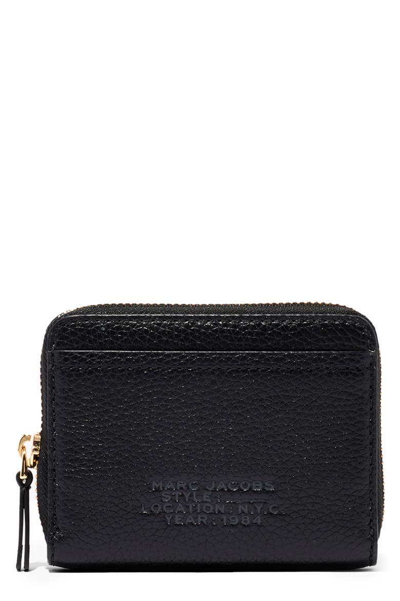 The Zip Around Leather Wallet, Main, color, BLACK