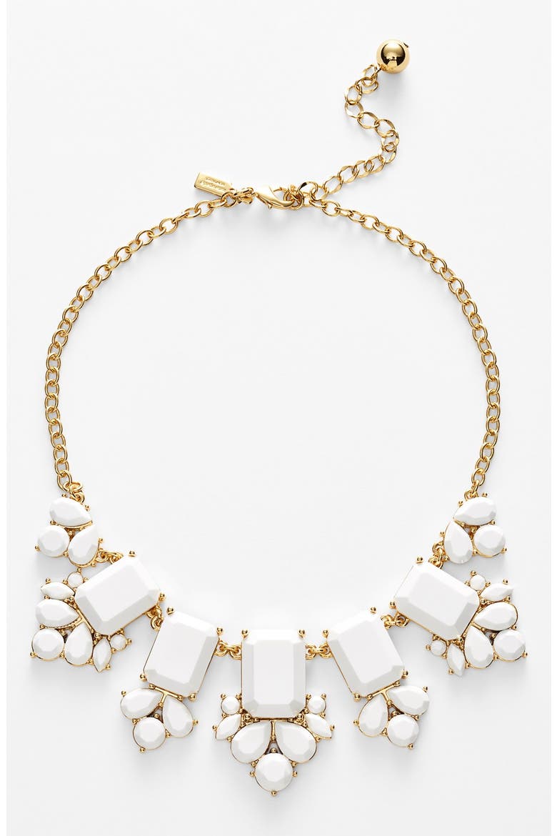 'daylight jewels' statement necklace, Main, color, WHITE