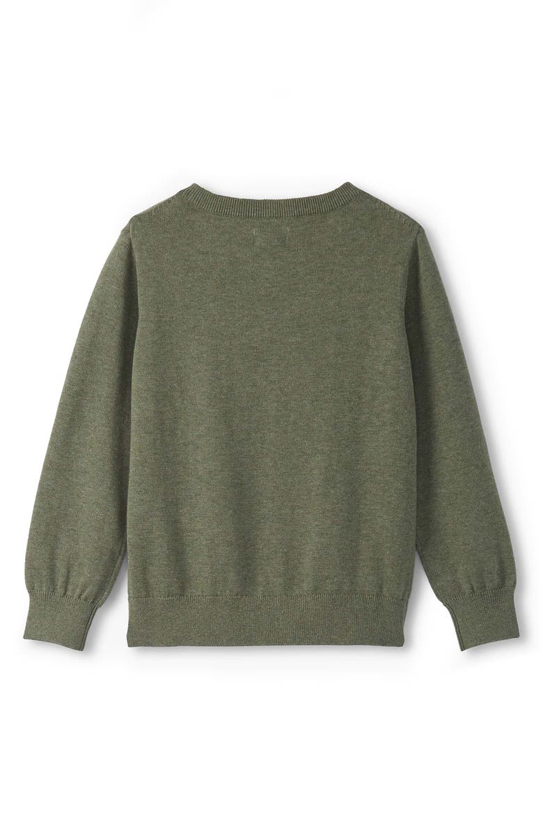 Hatley Kids' Intarsia Hunting Dog Cotton Crewneck Sweater, Alternate, color, Green