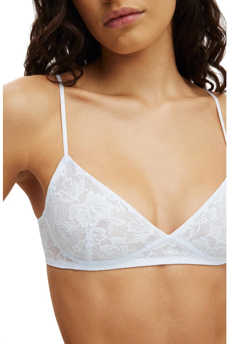 Women's Demi Lace Bralette, Alternate, color, Cloud Blue