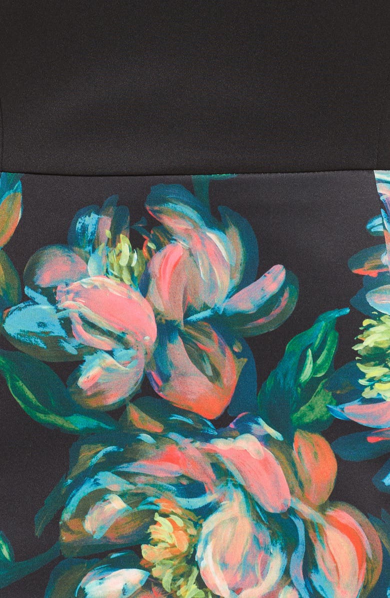 Adrianna Papell Floral Print Sheath Dress, Alternate, color,