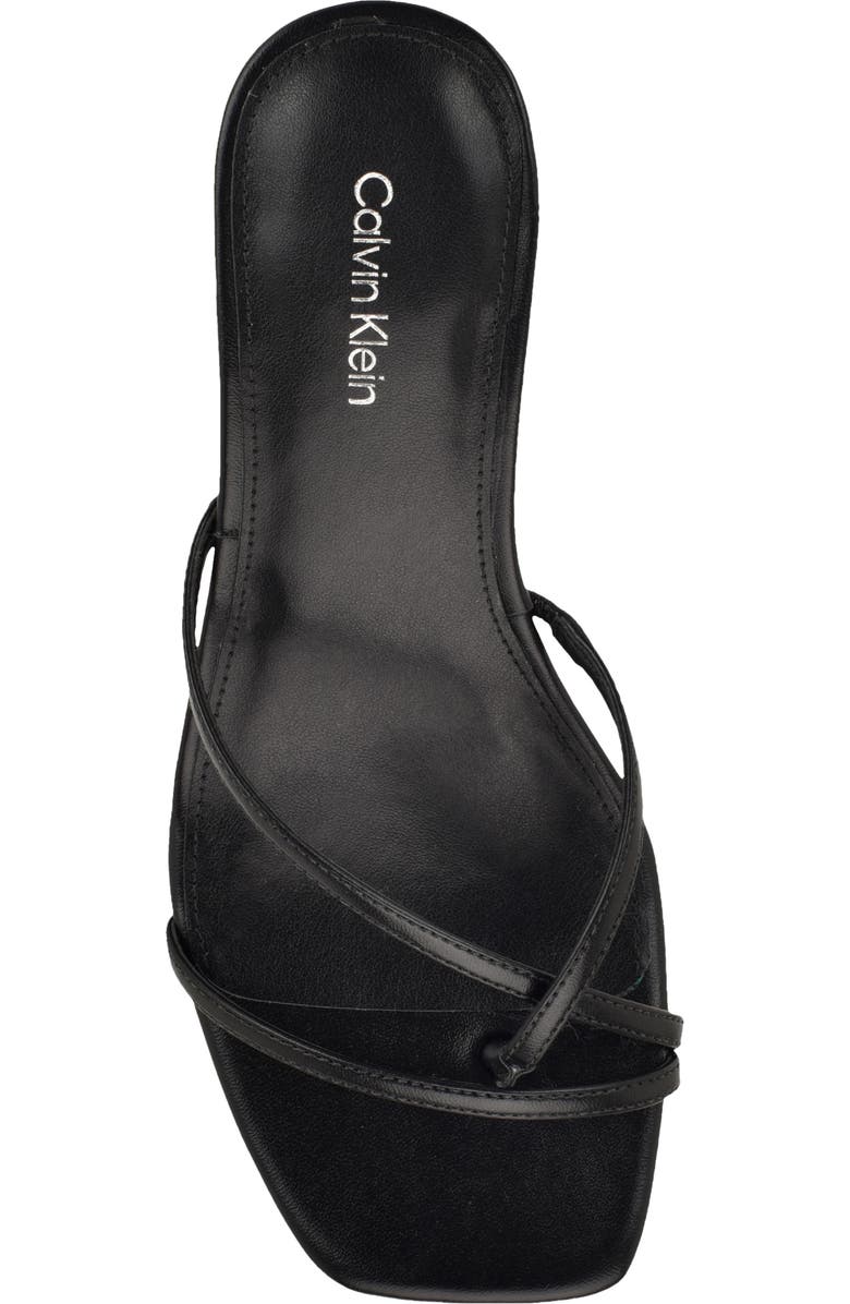 Calvin Klein Axella Toe Loop Sandal, Alternate, color, Black