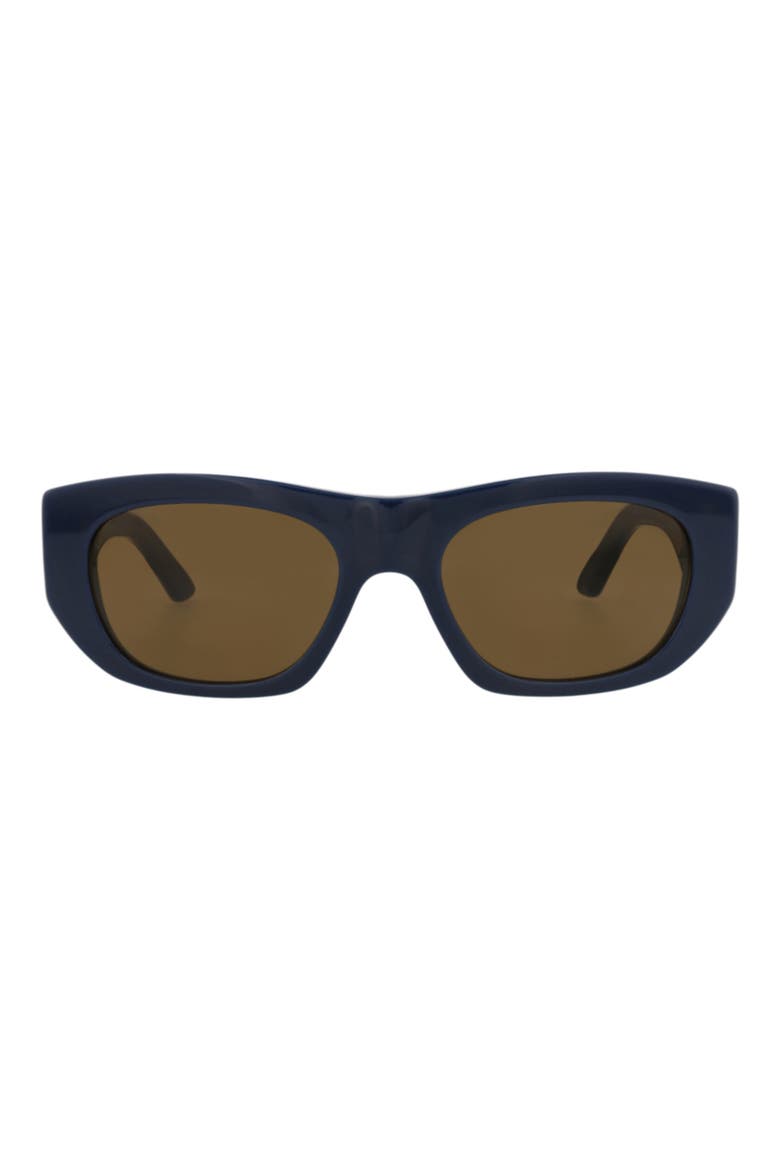 54mm Square Sunglasses, Main, color, BLUE BLUE BROWN