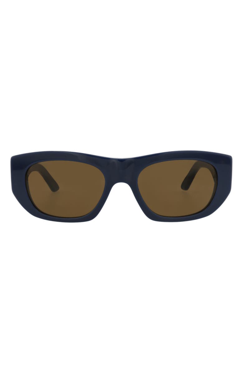 McQueen 54mm Square Sunglasses, Main, color, Blue Blue Brown