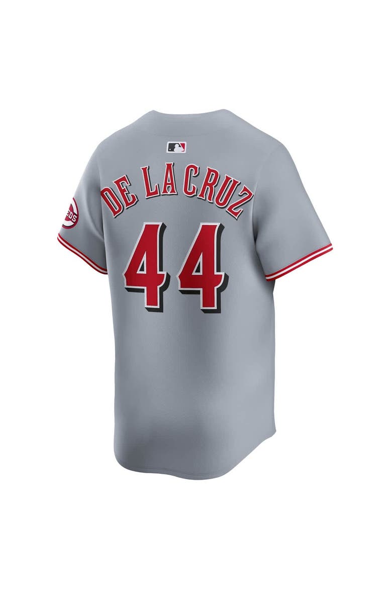Men's Nike Elly De La Cruz Gray Cincinnati Reds Road Limited Player Jersey, Alternate, color, Gray