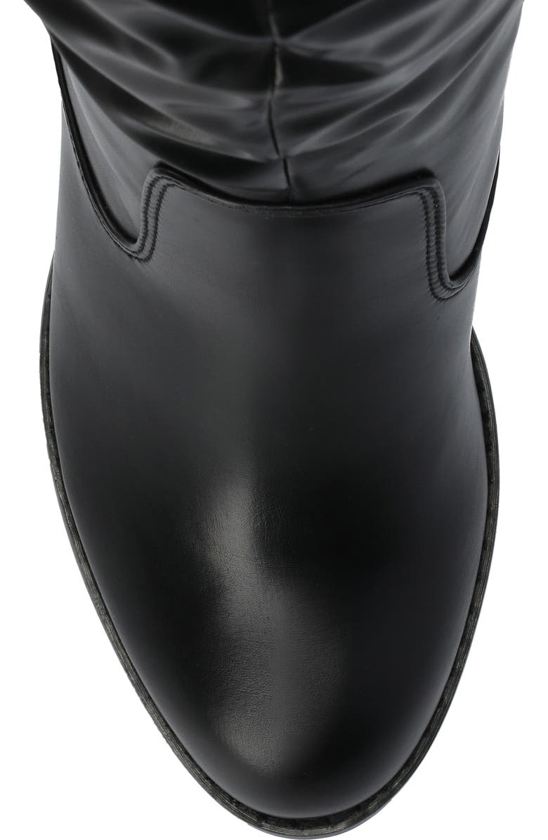 Journee Collection JOURNEE Kaison Ruched Tall Boot - Extra Wide Calf, Alternate, color, Black Pu