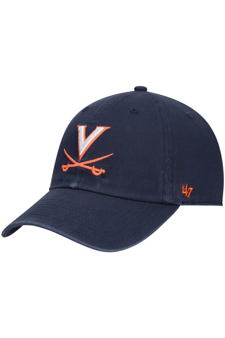 Men's '47 Navy Virginia Cavaliers Clean Up Adjustable Hat, Main, color, Navy